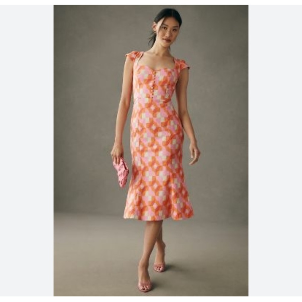 Anthropologie The Cecily fit and flare midi sweatshirt Sundress size Large